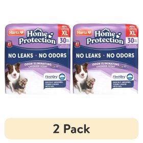 (2 pack)Lavender Scent Odor-Eliminating Dog Pads, XL, 30 in x 21 in, 30ct